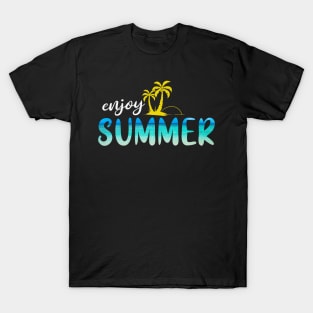 Summer Beach Palm Trees Holiday T-Shirt